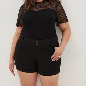 Torrid Black Sateen Shorts